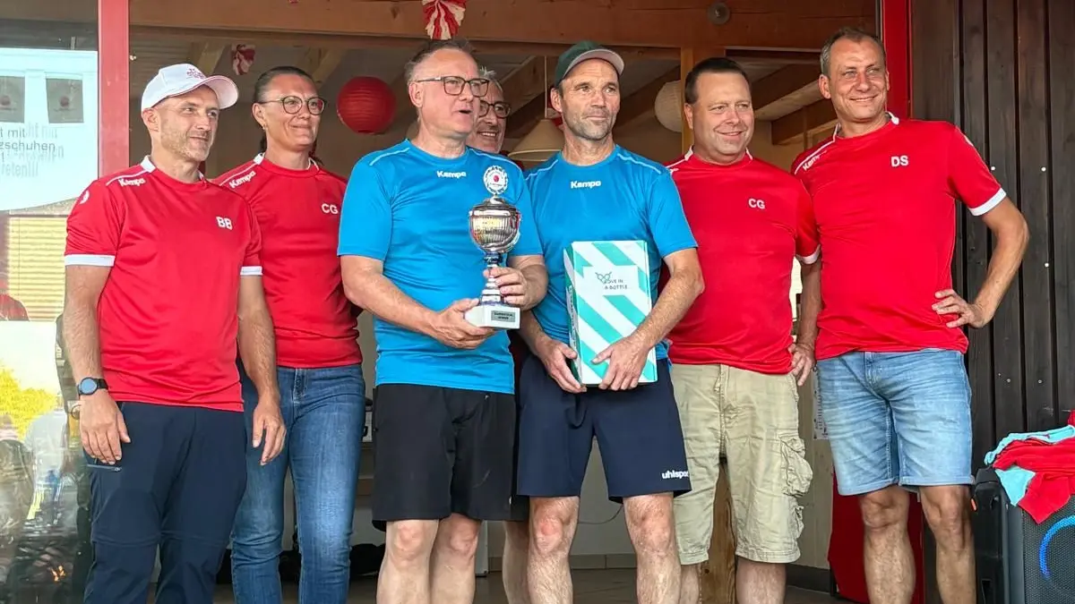 1. Platz Herren Doppel, links Ralf Ott, rechts Richard Lange.