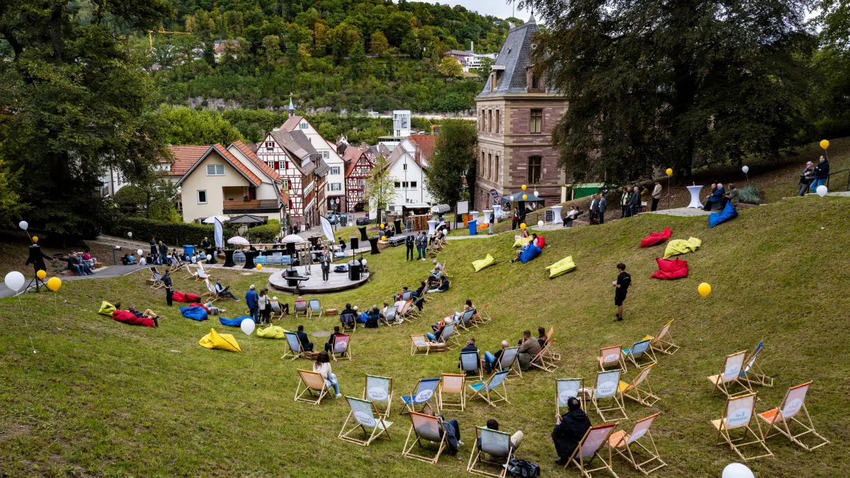 Die Einweihung des Stadtgartens in Calw wurde am Freitag groß gefeiert.