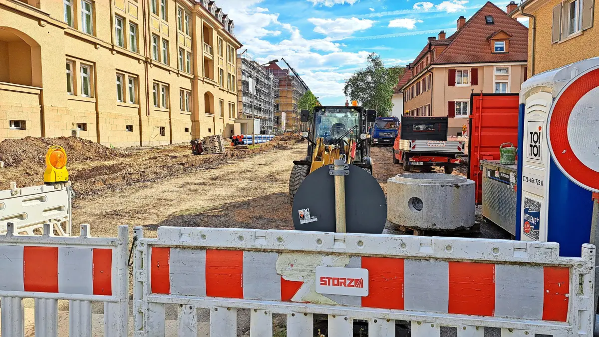 Der Hindenburgring in Donaueschingen ist dieser Tage eine Großbaustelle.