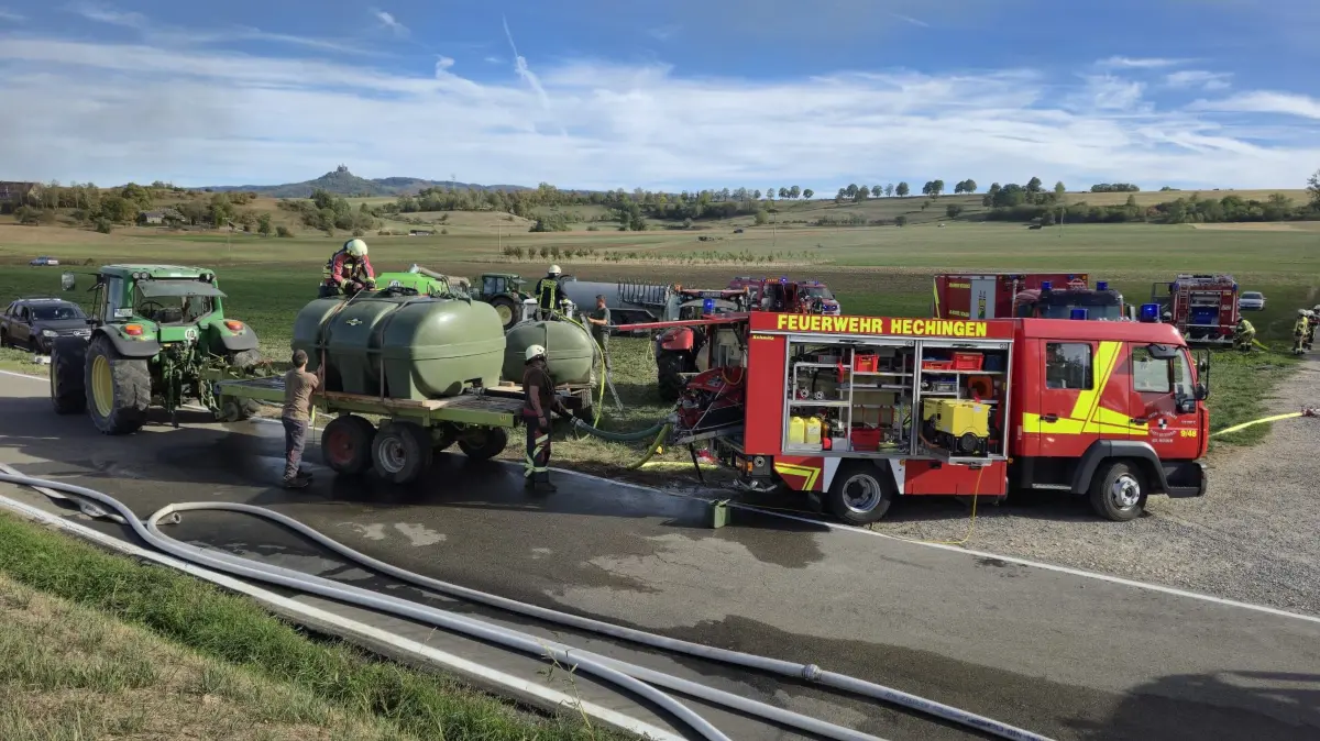 Feuer auf einem Aussiedlerhof in Grosselfingen.