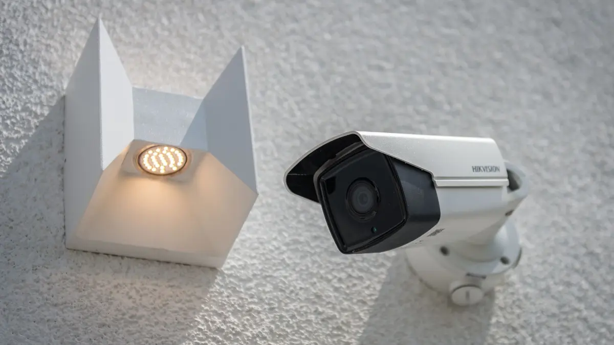 Überwachungskamera hängt an der AUßenfassade eines Hauses: ARCHIV - Von einem Sicherheitssystem mit Videokameras profitieren vor allem Eigentümer frei stehender Häuser in ruhigen Wohnlagen, sagen Experten. (zu dpa: «Kameras und Videoklingeln: Wie viel Sicherheit bringen sie?») Foto: Daniel Maurer/dpa-tmn - Honorarfrei nur für Bezieher des dpa-Themendienstes +++ dpa-Themendienst +++
