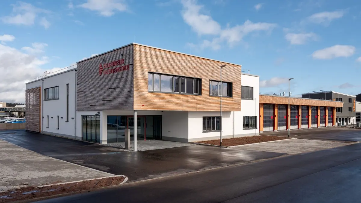 Das neue Feuerwehrzentrum im Wittlensweiler Gewerbegebiet