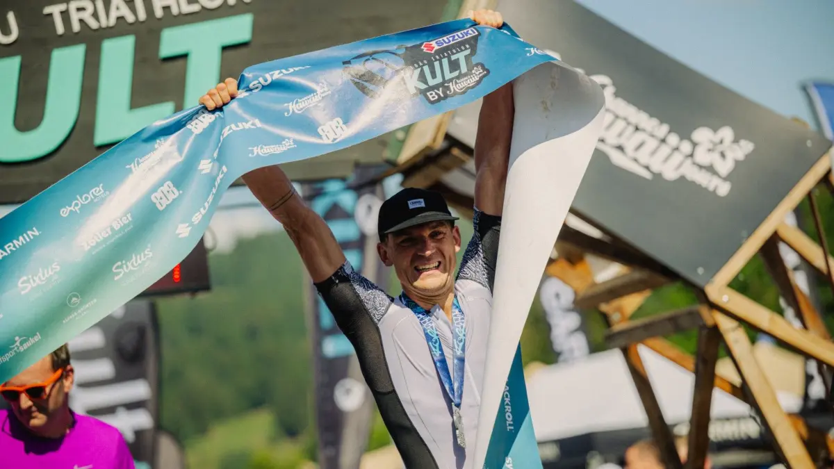 Samuel Böttinger lief beim Allgäu-Triathlon als Dritter über die Ziellinie.