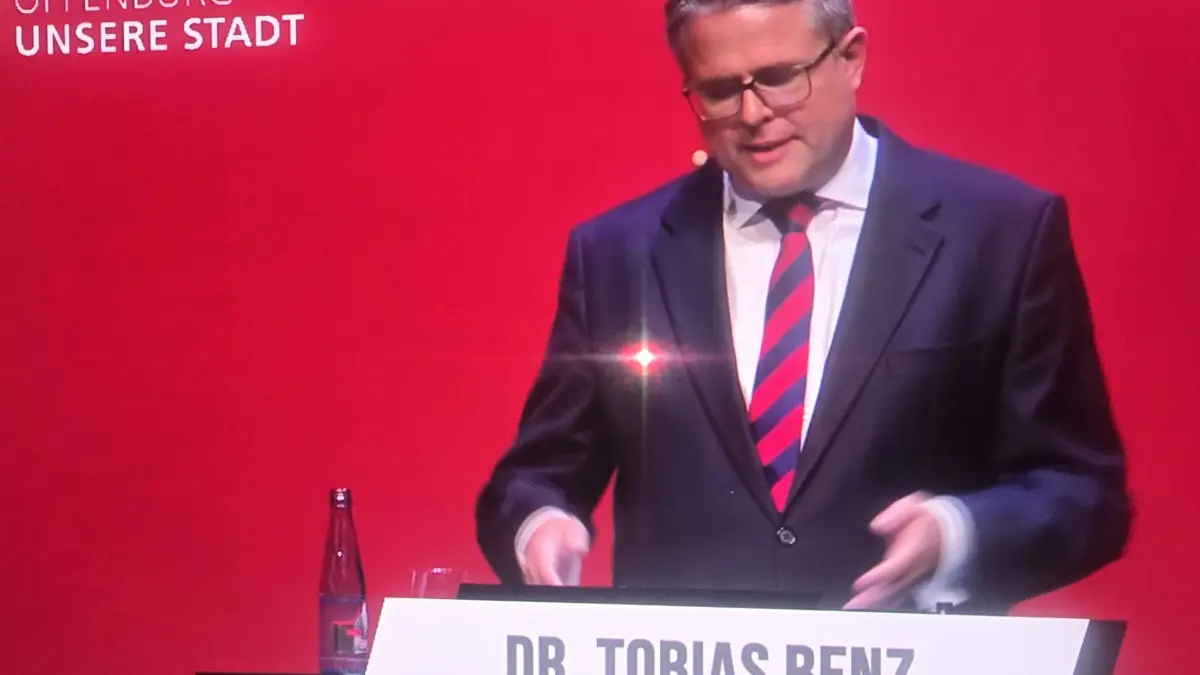Tritt im Rennen um das Amt des Oberbürgermeisters von Offenburg gegen sechs Kandidaten an: Tobias Benz.