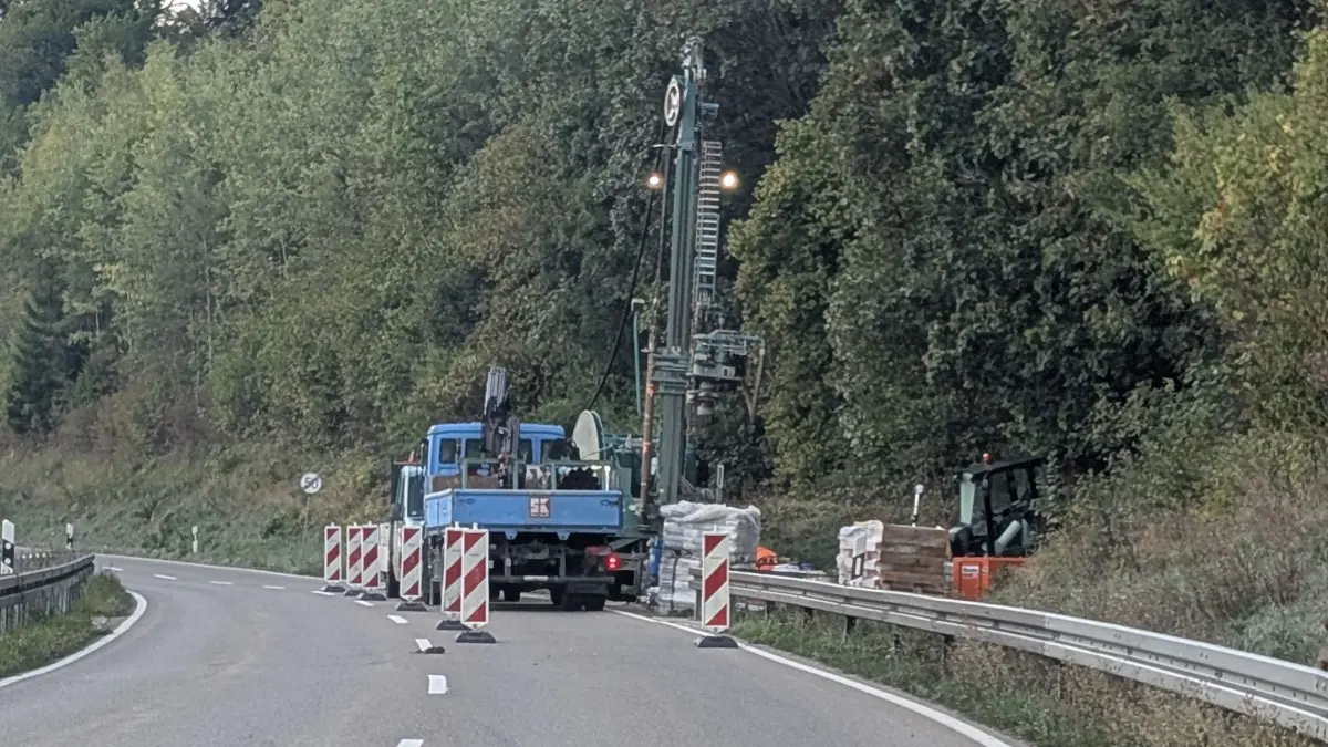 Bohrungen laufen an der L424 zwischen Epfendorf und Altoberndorf.
