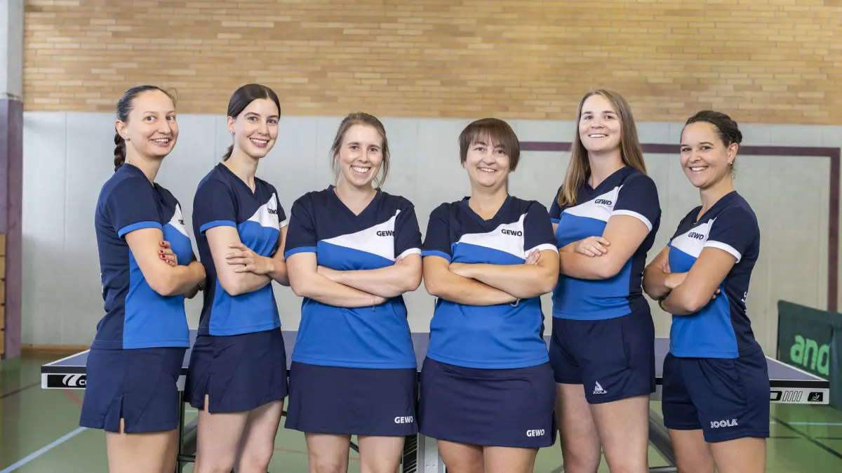 Anastasiia Kozak, Natalie Obergfell, Saskia Hauser, Christiane Hör, Mareike Allgeier und Jana Bork (von links) wollen mit dem TVS eine erfolgreiche Saison spielen.