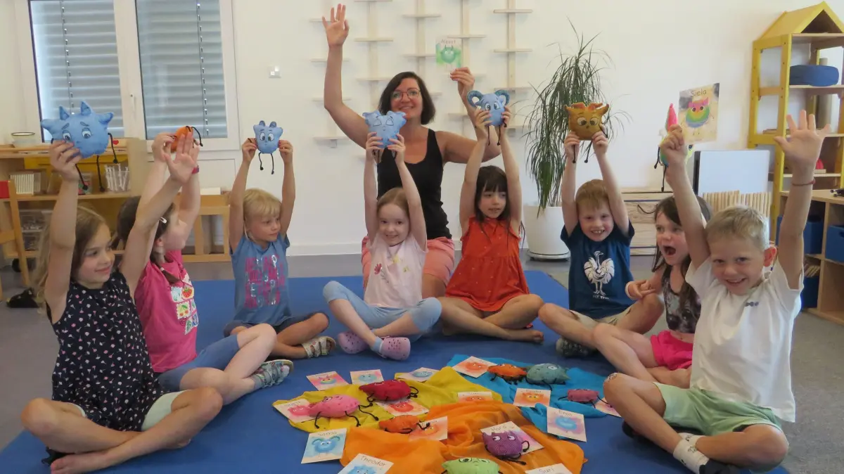 Kinder der Kita Spatzennest in Bisingen-Thanheim haben sich ein Jahr lang mit Freude, Wut und Mut beschäftigt.