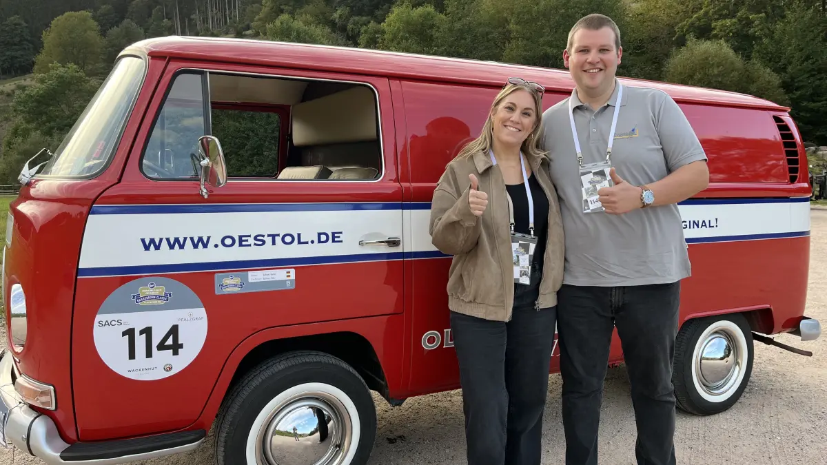 Volontärin Saskia Hug und Felix Bühner bestritten gemeinsam den ersten Tag der Schwarzwaldrallye.