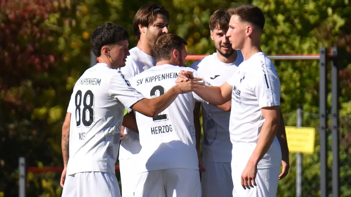 Kippenheim bejubelt ein Tor gegen den FSV.