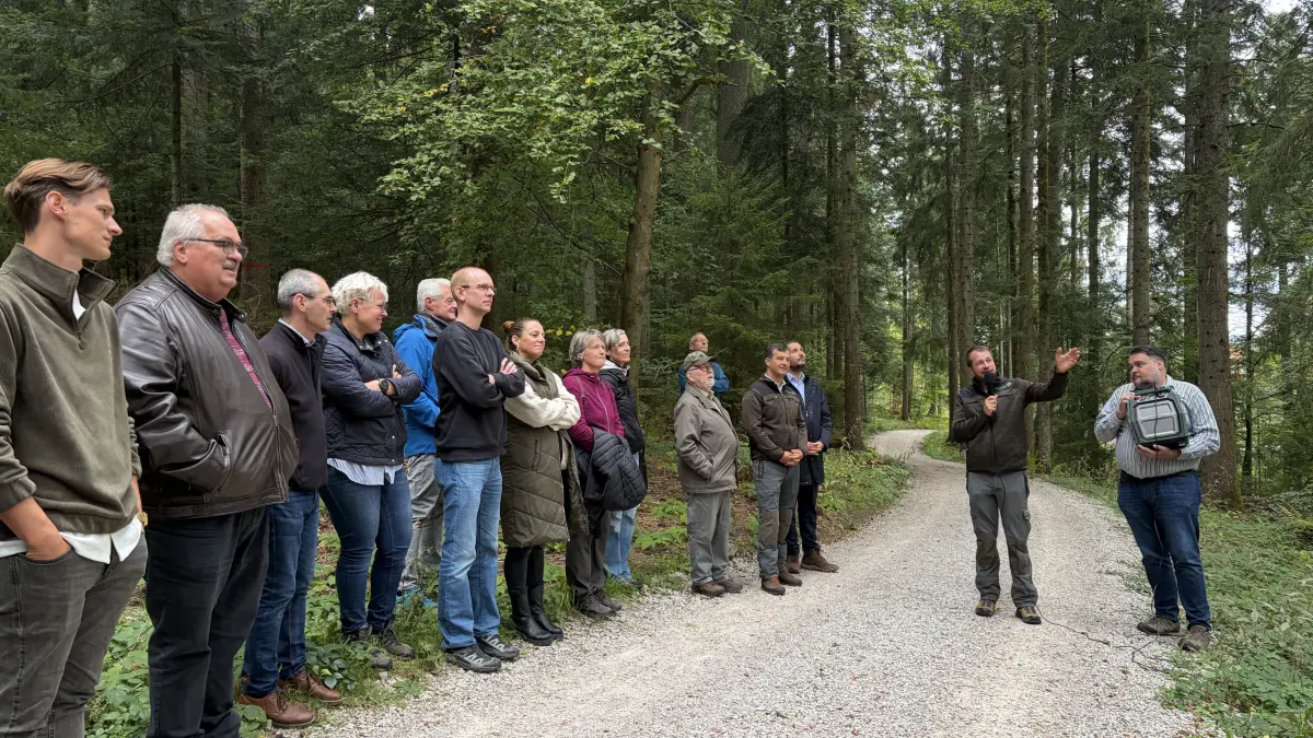 Der Freudenstädter Gemeinderat auf der Waldbegehung im Stadtwald