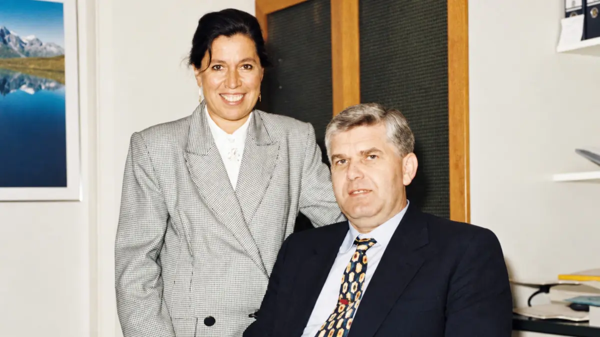 Hans Keller mit seiner Frau Waltraud in früheren Jahren im Unternehmen.