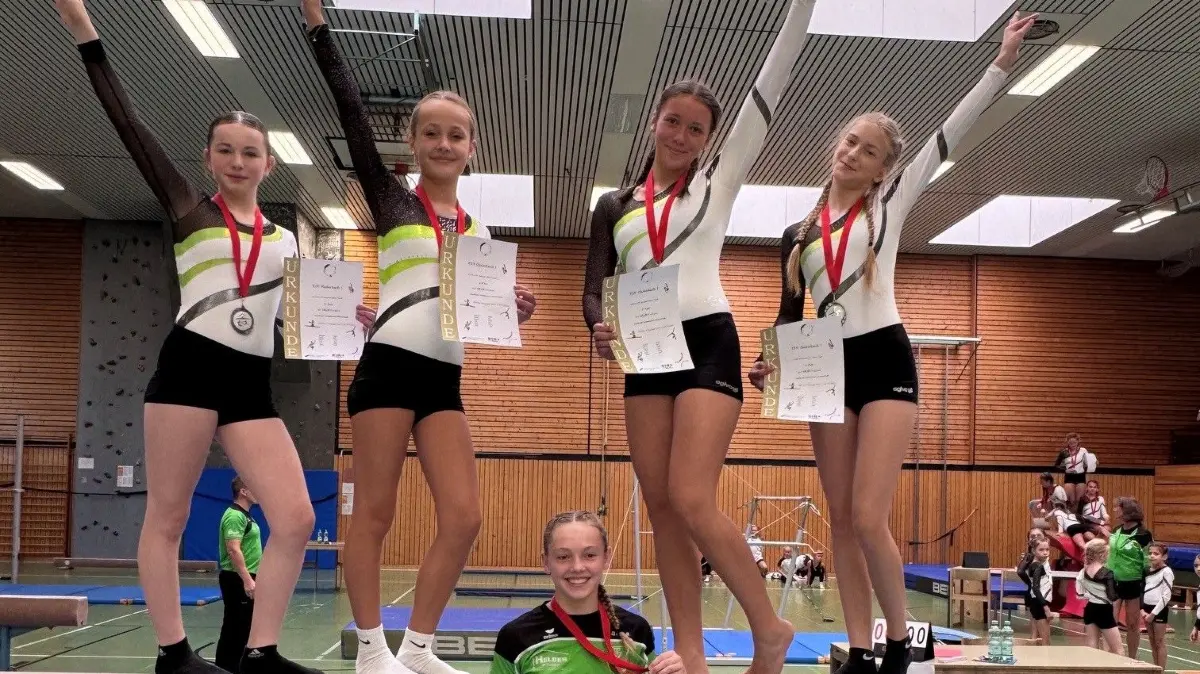 Wie im vergangenen Jahr erneut qualifiziert: Haiterbach 1 der AK 12/13 mit (von links) Sara Flaig, Sophia Neumann, Larisa Mauch, Emma Edler und Nele Hirmer.
