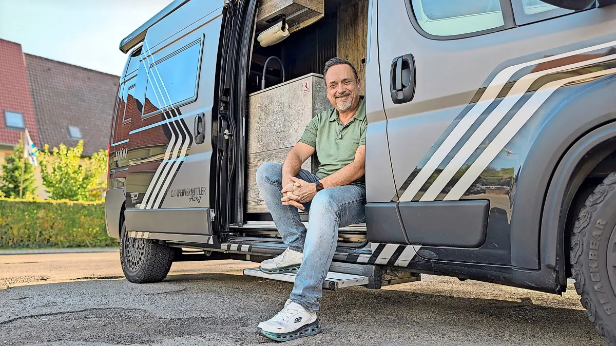 Thomas "Acky" Lengsfeld aus Blumberg ist Camper und hat aus seiner Leidenschaft ein Business gemacht.