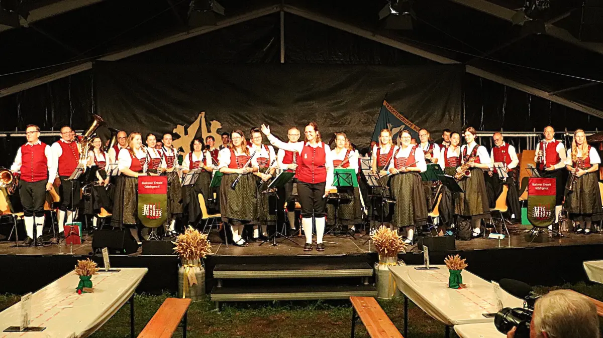 Der Musikverein "Eintracht" Göttelfingen bei seinem Auftritt in Buchs.