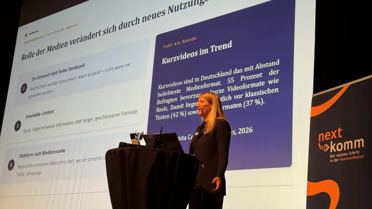 Die geschäftsführende Chefredakteurin der Neuen Pressegesellschaft, Kirsten Wolf, nimmt die Rolle der Glaubwürdigkeit in der Kommunikation unter die Lupe.