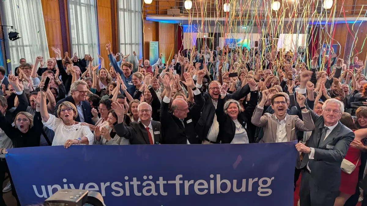 Der Jubel kannte bei den Verantwortlichen keine Grenzen: Die Freiburger Uni ist offiziell exzellent,