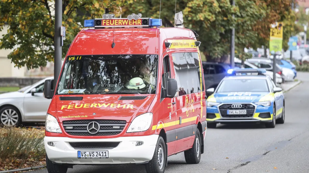 Die Rettungskräfte eilten am Samstagmorgen zur Shell-Tankstelle in der Gerwigstraße in Villingen.