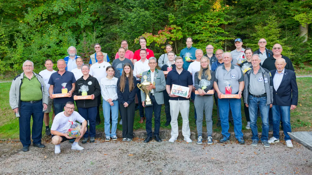 Die Teilnehme beim Sportkreisvergleichsschießen in Herzogsweiler-Durrweiler