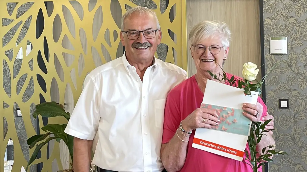 Bild 1: links Vorsitzender Manfred Wölfle, rechts Lilly Hug