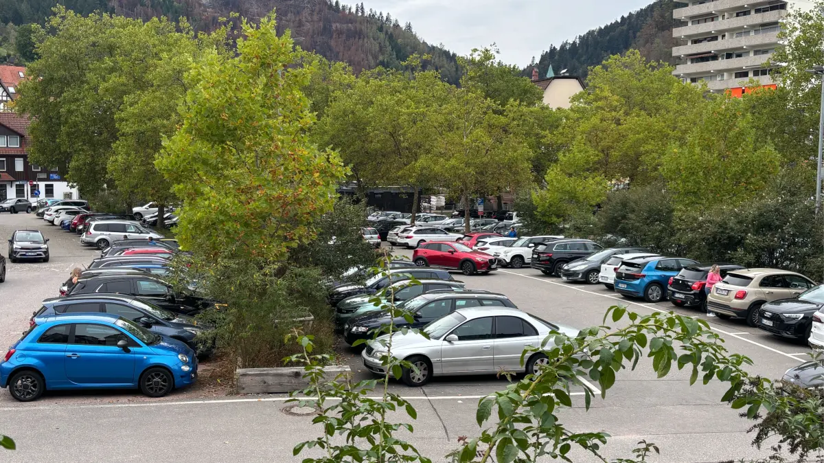 Auf dem Schweizer Parkplatz sind 120 Minuten kostenlos.