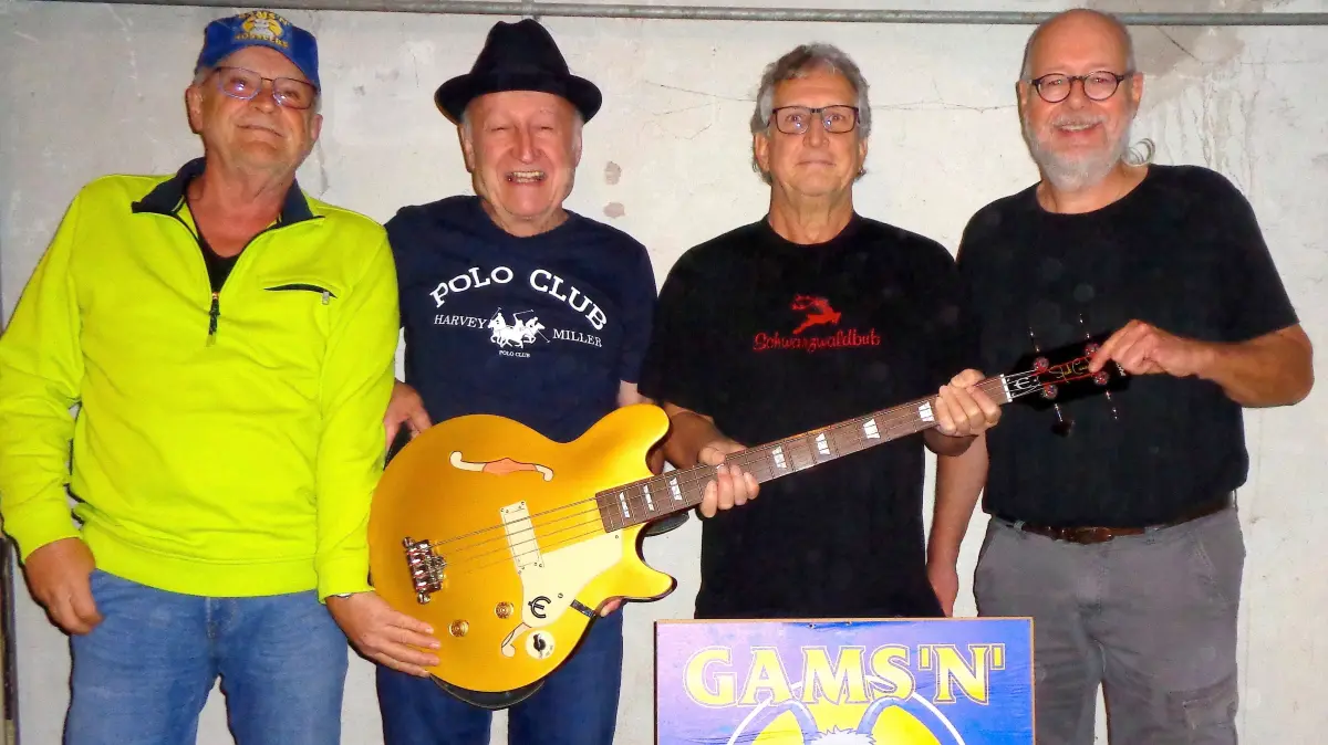 Gams‘n‘Rosslers“ mit Edgar "Eddie" Reutter, Franz "Gams" Bauknecht, Mitch "Rossler" Reutter und Frank "Axl" King (von links)