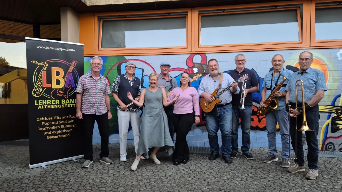 Die aktuelle LBA-Besetzung, von links: Gerhard Kolb, Kurt Habart, Bea Nuber Mathé, Alex Geier, Denise Hausladen, Lucas Hansen, Rolf Kanzleiter, Peter Knör-Jung und Roland Herdter.