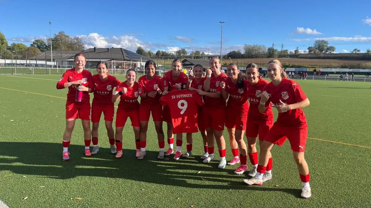 Groß war die Freude bei den B-Juniorinnen des SV Eutingen.