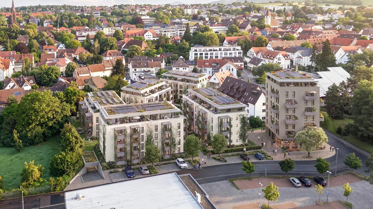 So soll die Bebauung auf dem Müllheimer Henssler-Areal aussehen (Visualisierung).