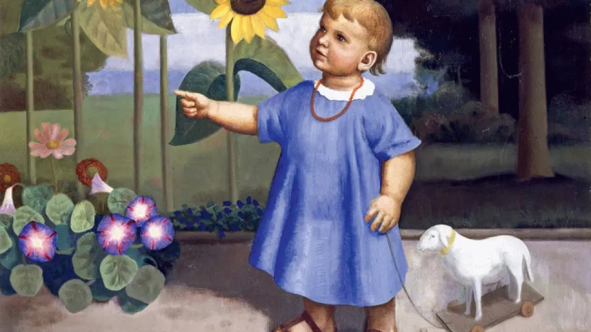 KInd mit Blumen Margarethe Paul Kälberer 1934