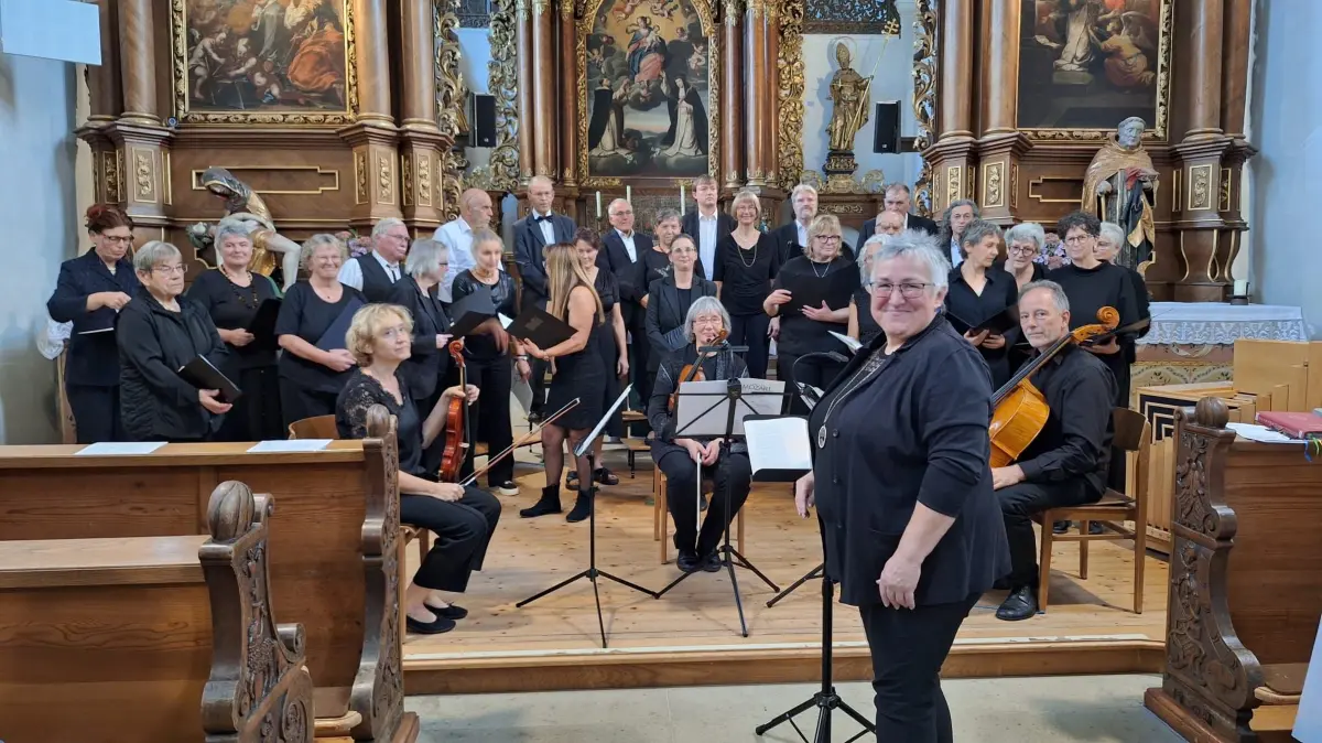Die Bauder-Kantorei Sulz (Kreis Rottweil) singt in der Johanniskirche auf dem Kirchberg.
