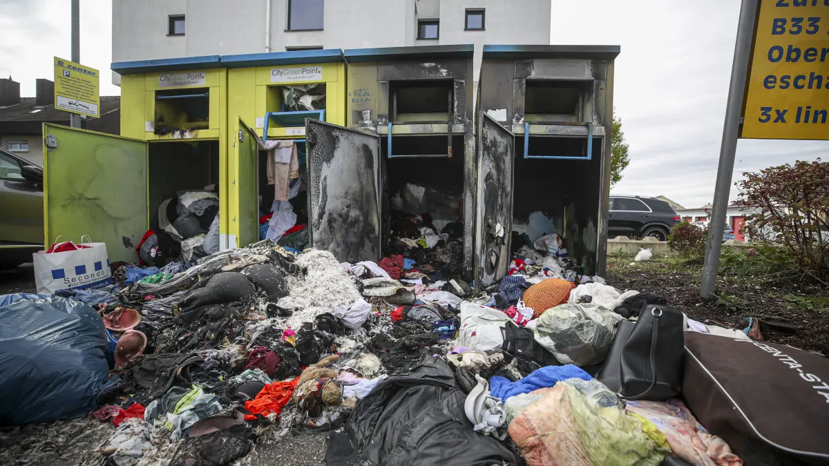 Brandstiftung Altkleidercontainer Villingen