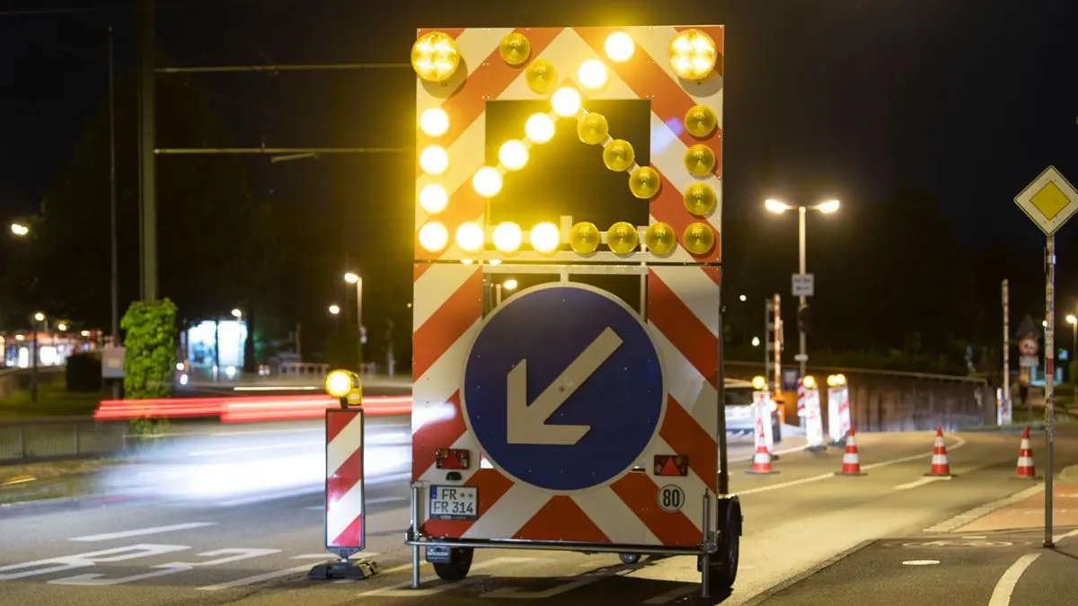 Die Stadt Freiburg sperrt den Tunnel der B31-Ost.