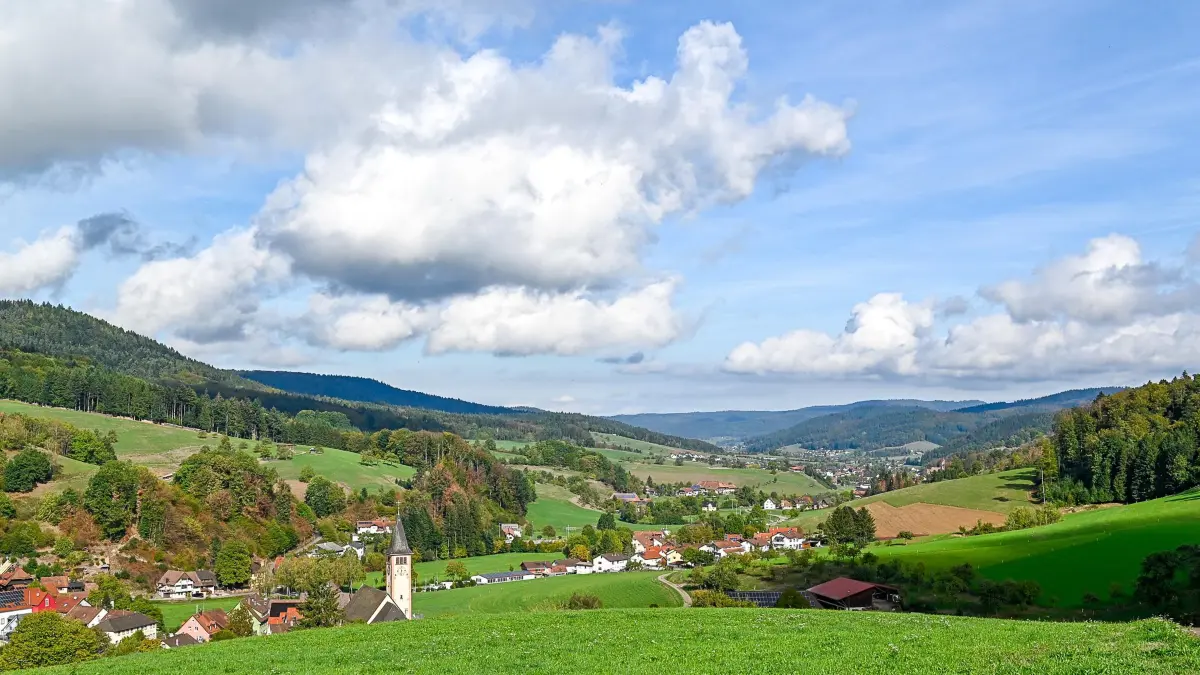 Blick vom Kappelberg Richtung Ortsteil Schuttertal