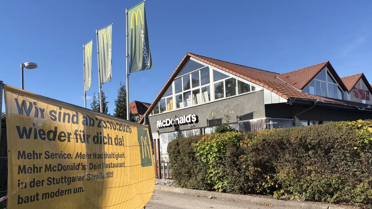 Die McDonald's Filiale in der Stuttgarter Straße in Freudenstadt wird aktuell über drei Wochen hinweg umfassend umgebaut und renoviert.