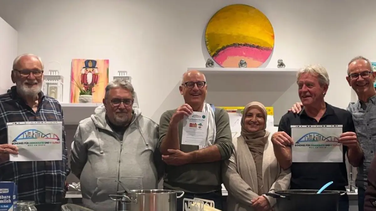 Das Weiler Bündnis für Demokratie und Vielfalt hat seinen "Treffpunkt Küche" in Friedlingen durchgeführt.