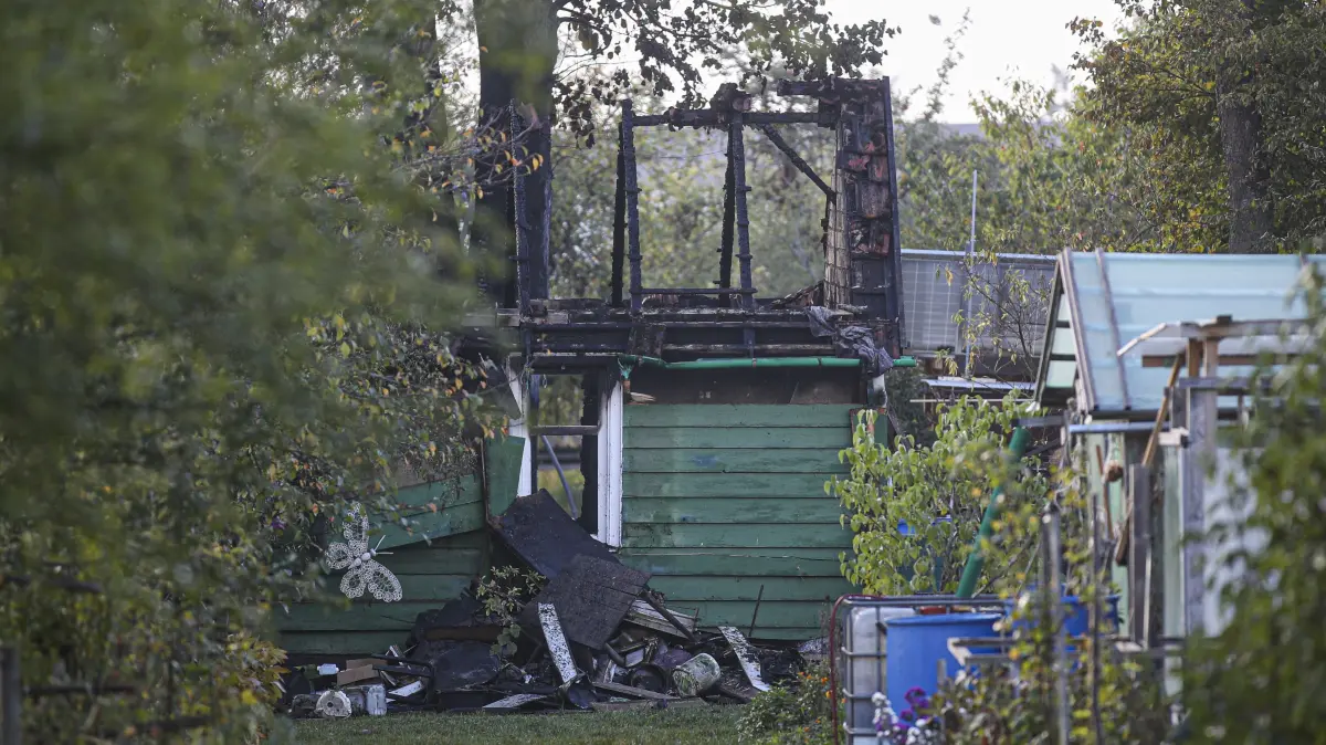 Brand Gartenhütte Schwenningen