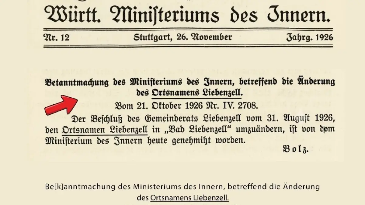 100 Jahre „Bad“ Liebenzell: Die Geschichte hinter dem Titel