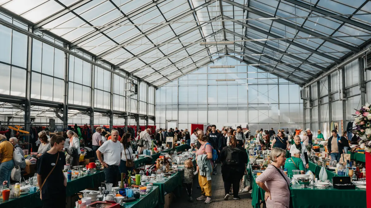 Viele Besucher suchten beim Flohmarkt nach Schnäppchen.
