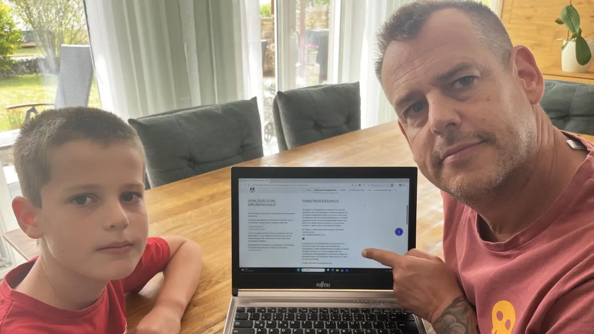 Sohn Neo und Vater Eric Otto aus Aasen.