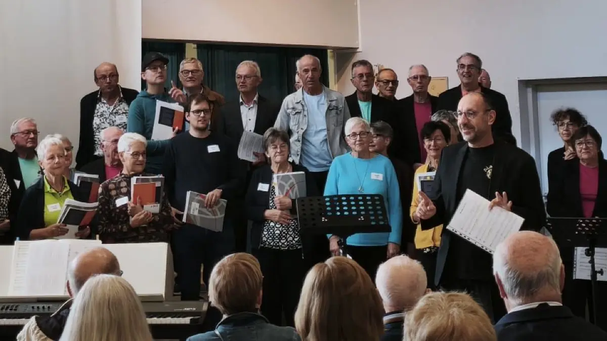 Der Chor „Allaygro“ und der Kirchenchor Steinach sangen zusammen.