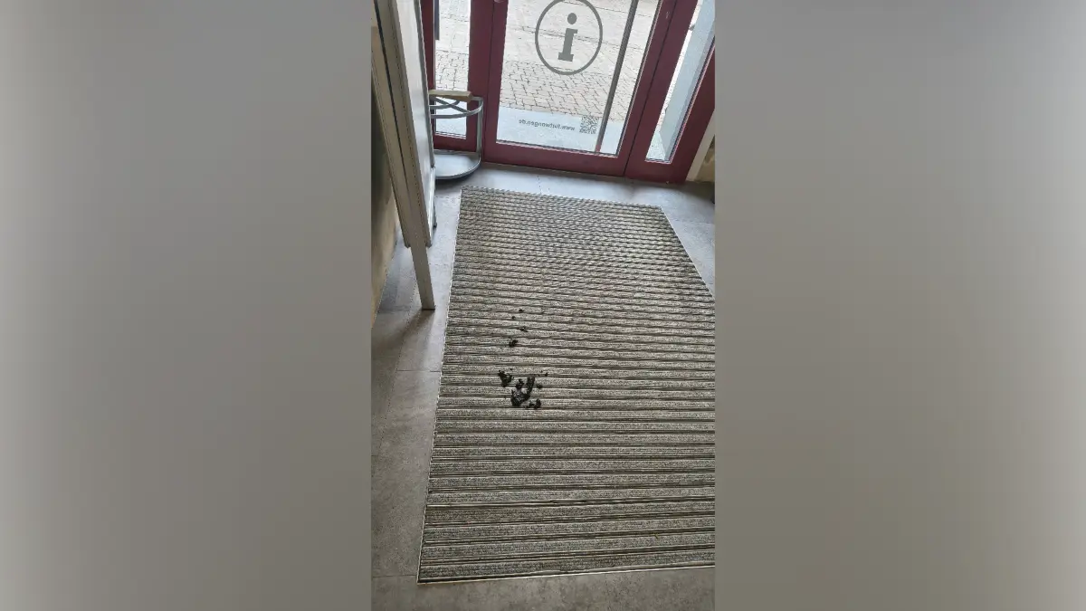 Mit Hundekot im Eingangsbereich des Rathauses endete ein aggressiver und lautstarker Besuch eines Bürgers. Die Stadtverwaltung wird in diesem Fall Anzeige erstatten. Die Mitarbeiterin der Infozentrale, die eigentlich schon geschlossen hatte, war nach diesem Vorfall total fertig.