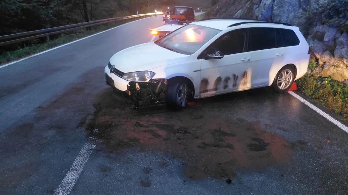 Die Fahrerin wurde bei dem Unfall nicht verletzt.