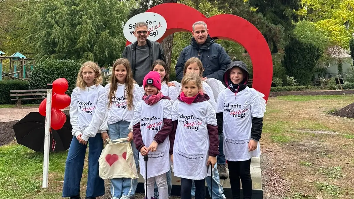 Am Samstag wurde im Schopfheimer Stadtpark ein Foto-Herz enthüllt