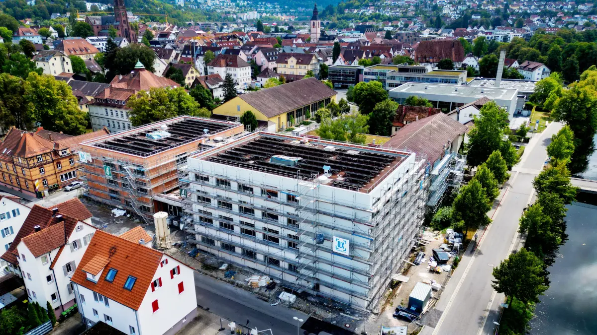 Der Zellerschulen-Neubau aus Richtung Norden