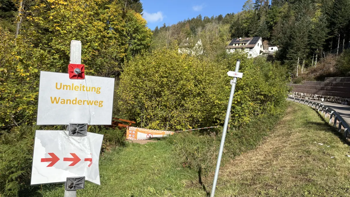 Hier müssen Wanderer eine Umleitung in Kauf nehmen.