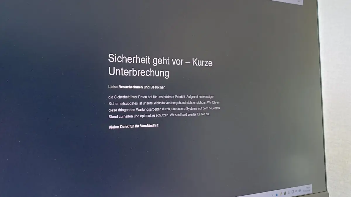 Der Versuch, auf die Homepage der Stadt Hechingen zu gelangen, schlug am Freitagvormittag noch fehl.