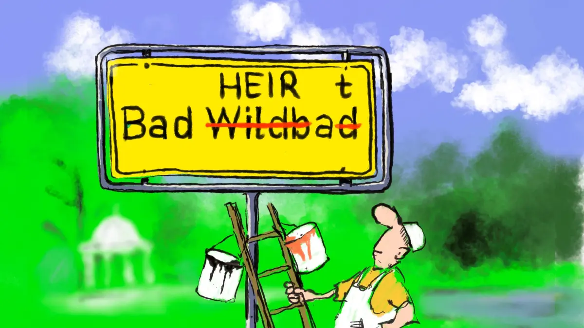 Immer mehr Paare wählen Bad Wildbad als Ort zum Heiraten. Da müsste man nur wenige Buchstaben im Namen ändern, um das noch klarer zu machen und Missverständnissen vorzubeugen. Leute, die zum wirklich wilden Baden in die Stadt kommen, wären ja wohl ohnehin eher enttäuscht.
