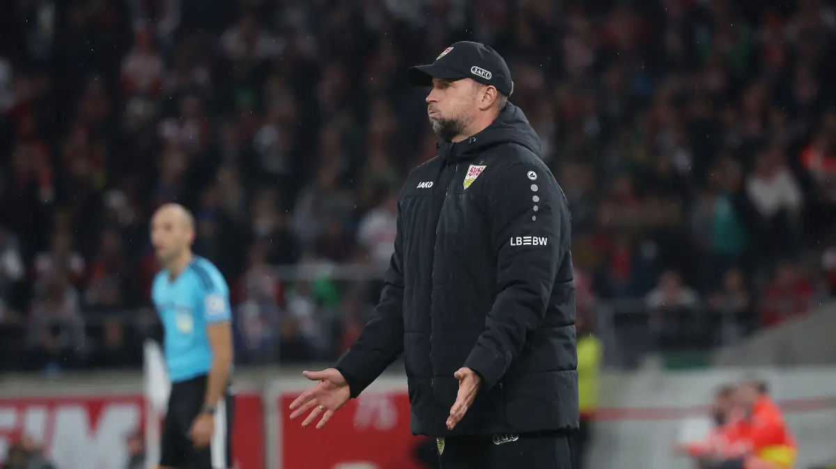 BAU // Stuttgart, Fußball Bundesliga, 7. Spieltag, VfB Stuttgart vs. Borussia Mönchengladbach , Trainer Sebastian Hoeneß ( VfB )