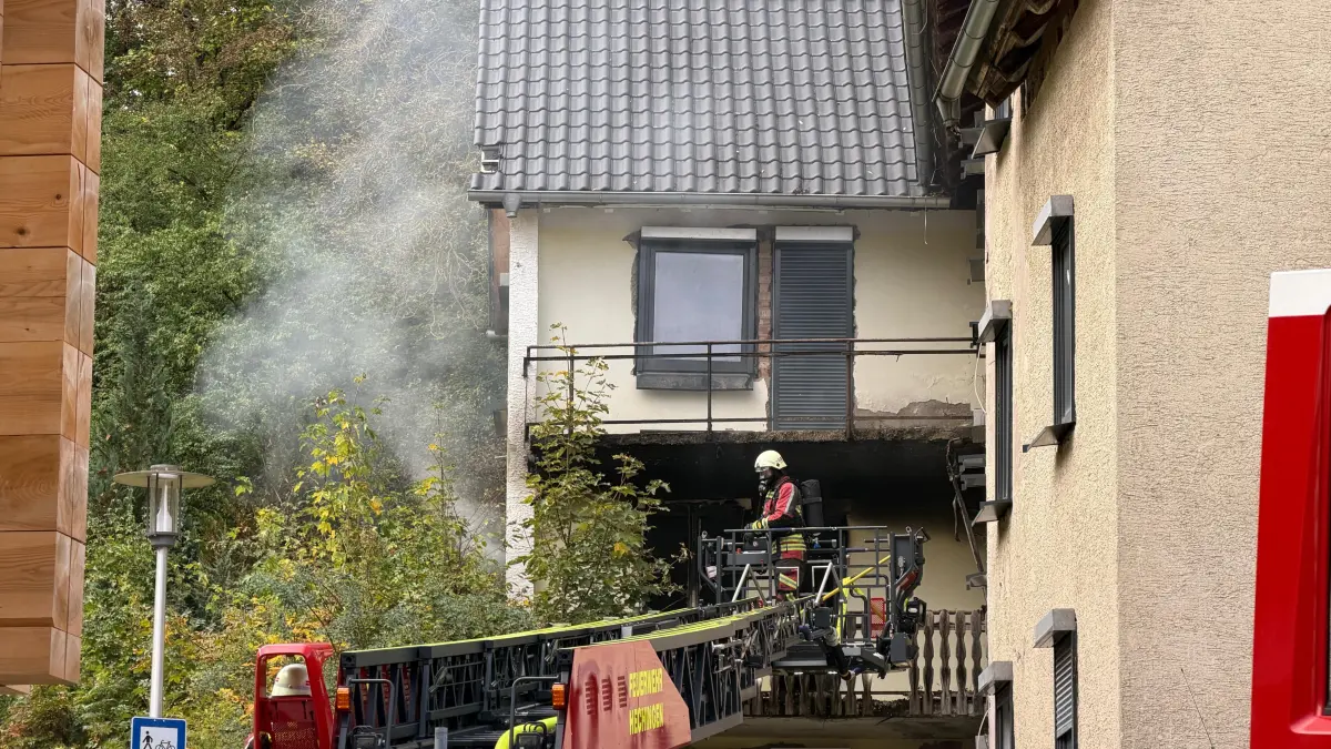 In Hechingen hat am Freitag ein leer stehendes Haus gebrannt.
