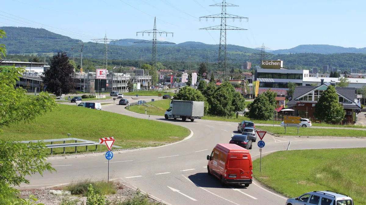 Die in Rheinfelden mit Sorge beobachtete Entwicklung der Gewerbesteuer – hier ein Blick auf das Gewerbegebiet Schildgasse – hat sich zwar inzwischen wieder etwas stabilisiert.